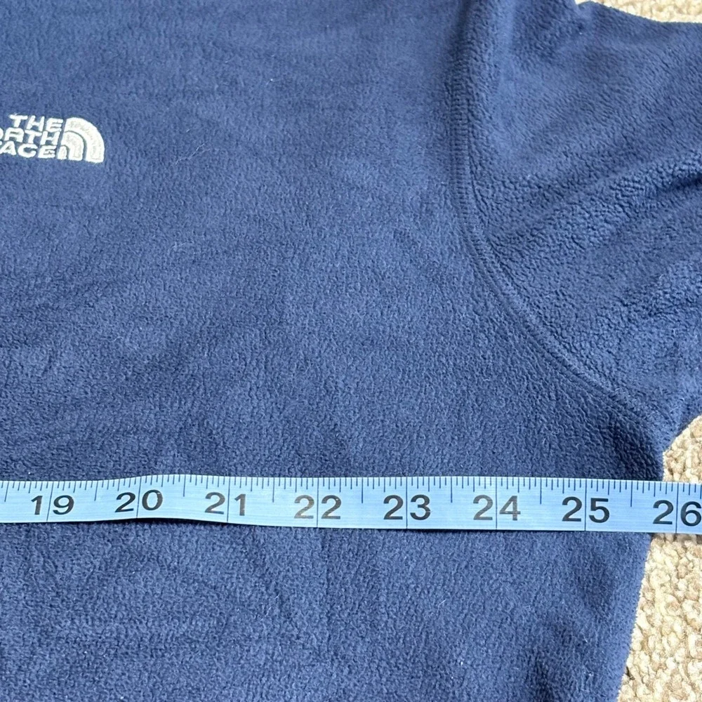 The North Face Mens‎ Fleece Quarter Zip Pullover Navy Blue XL TG